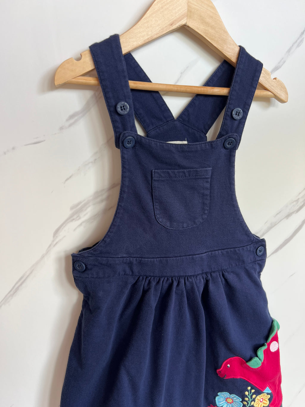 Jojo Maman Bebe Navy Dinosaur Pinafore Age 3-4 Years