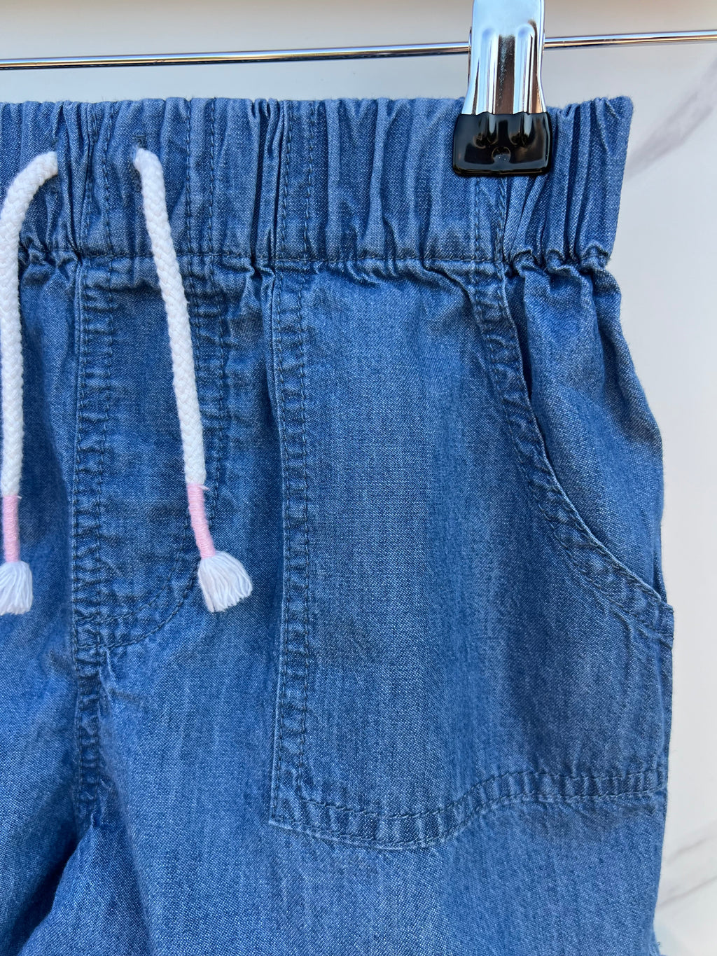 M&S Frilled Lightweight Denim Shorts Age 5-6 years