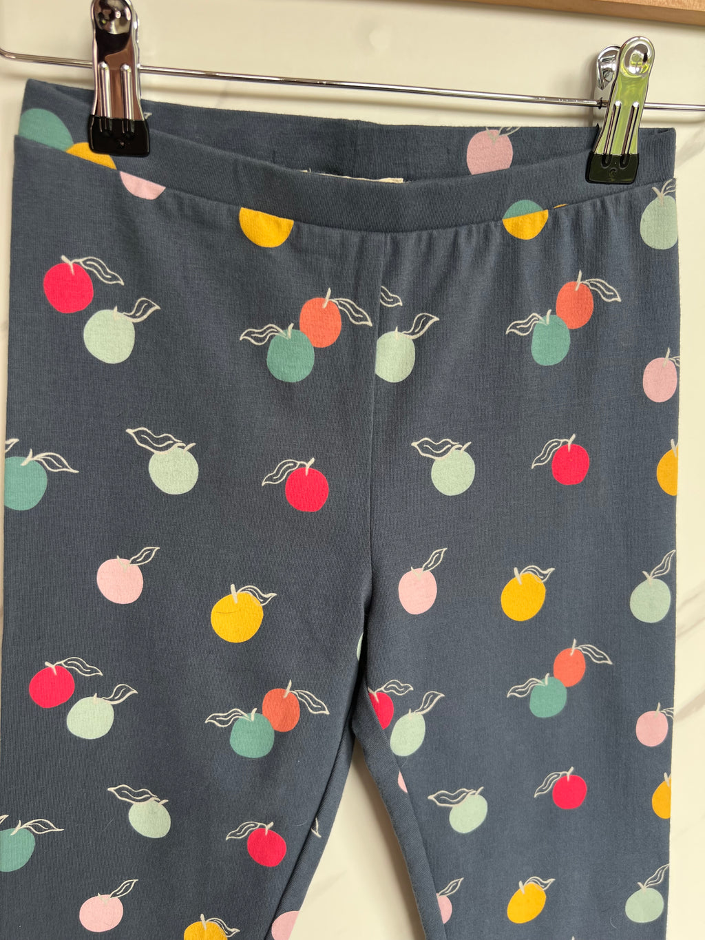 White Stuff Navy Fruit Leggings Age 7-8 Years