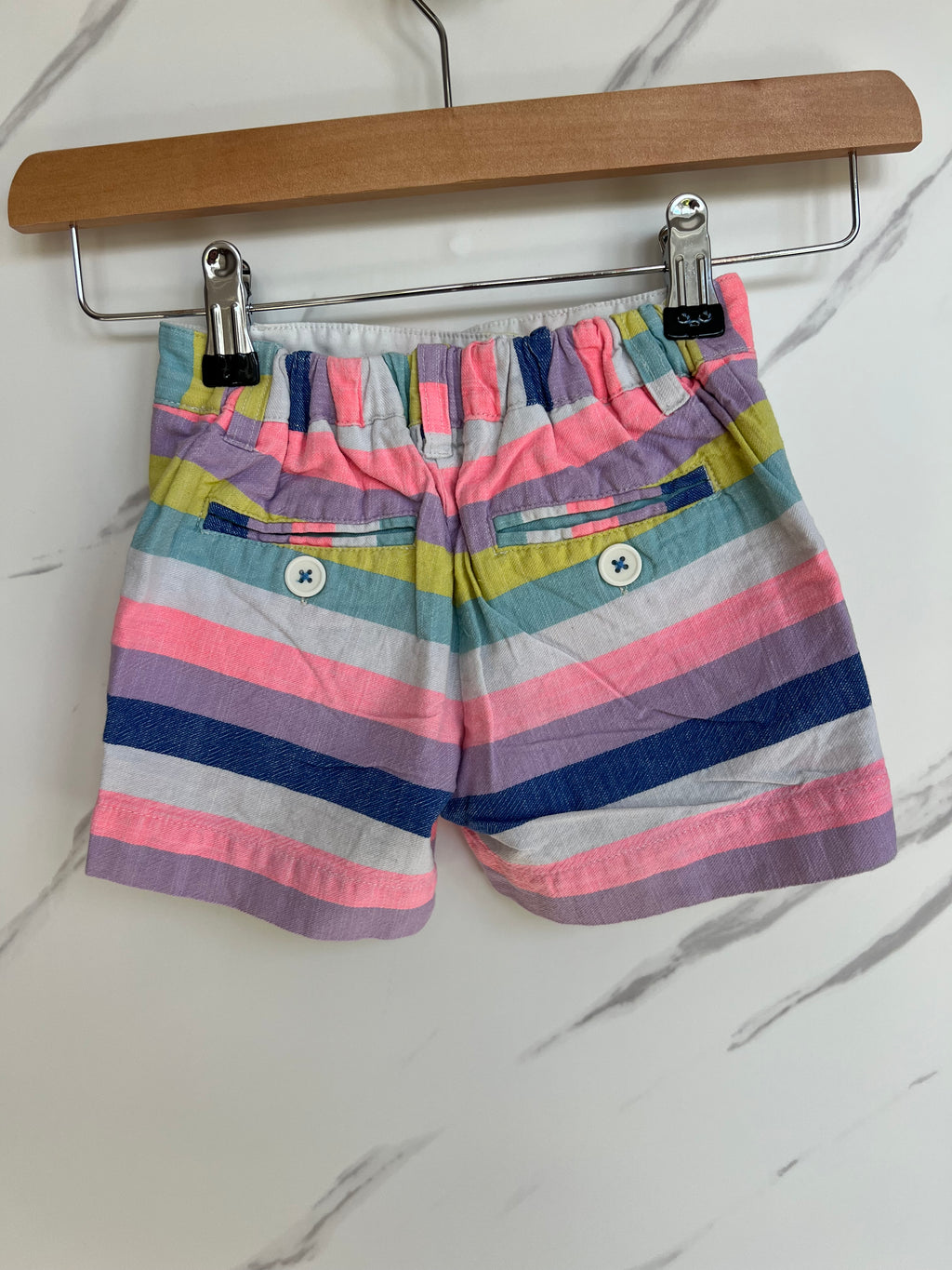 Boden Rainbow Striped Shorts Age 3 Years
