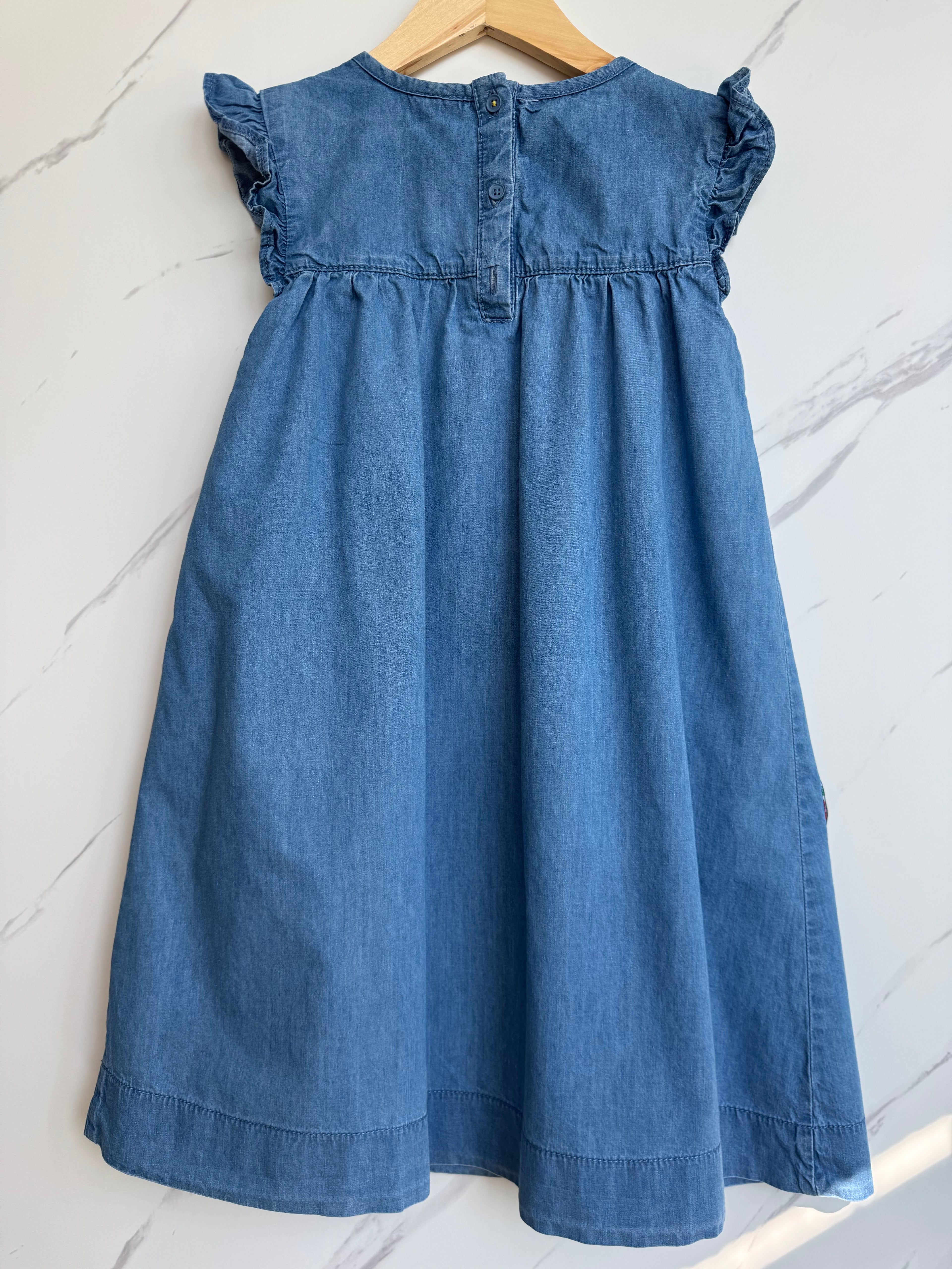 Boden Lightweight Denim Flared Dress Age 7-8 Years