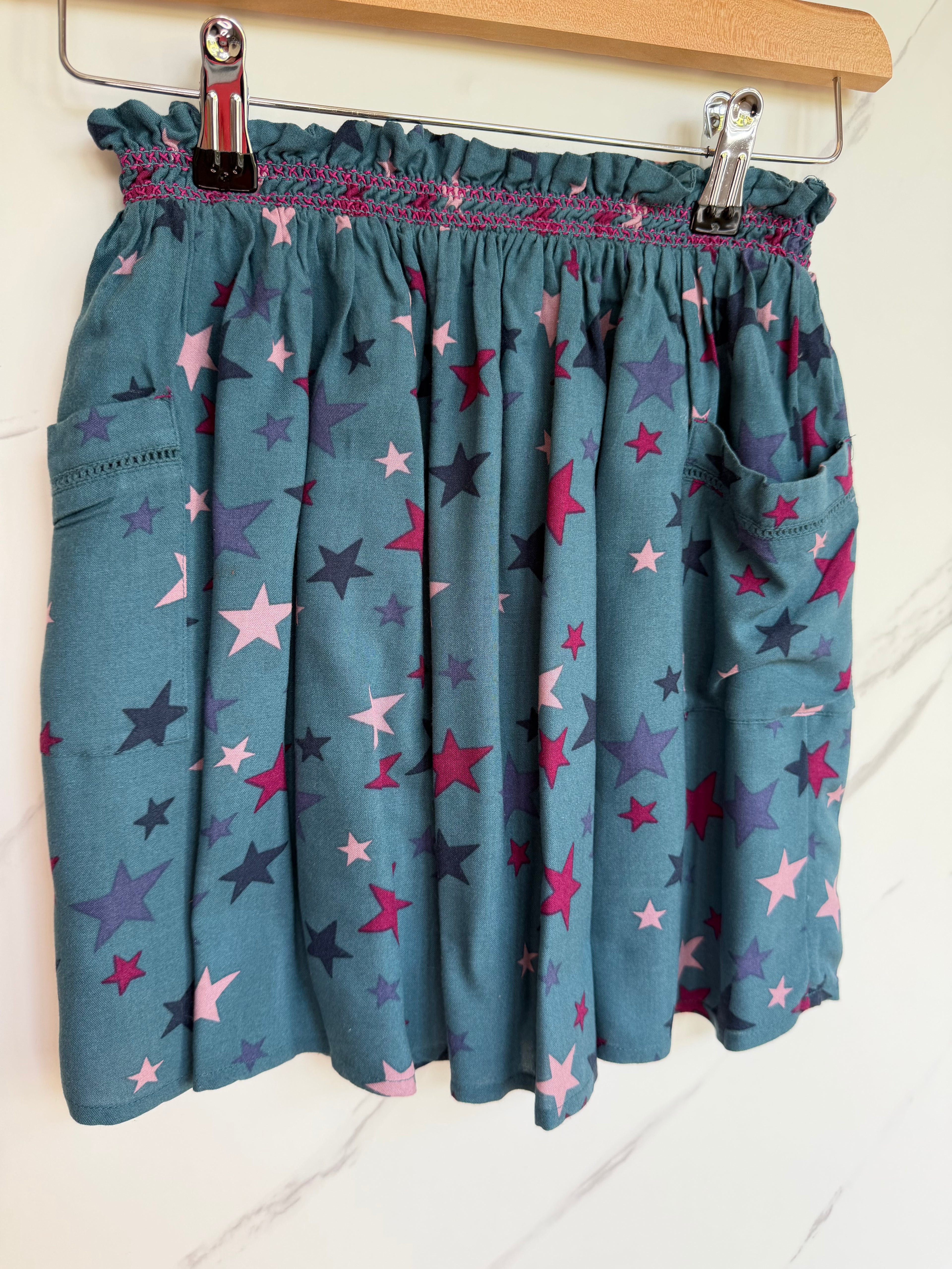 Fatface Blue Star Design Skirt Age 7-8 Years