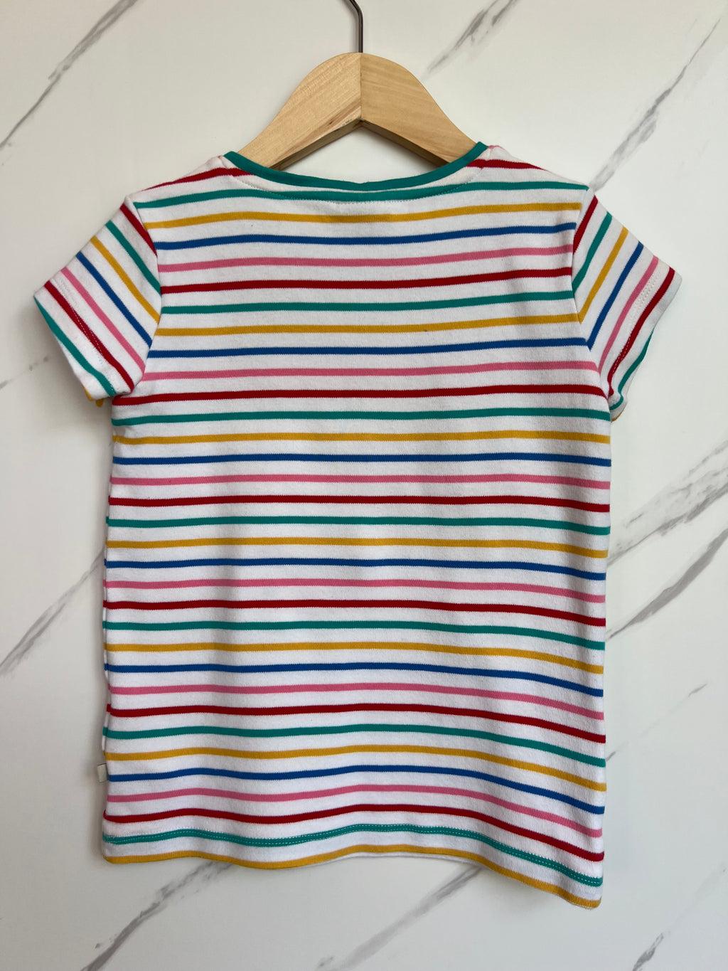 Frugi Rainbow Striped Horse T-Shirt Age 7-8 Years
