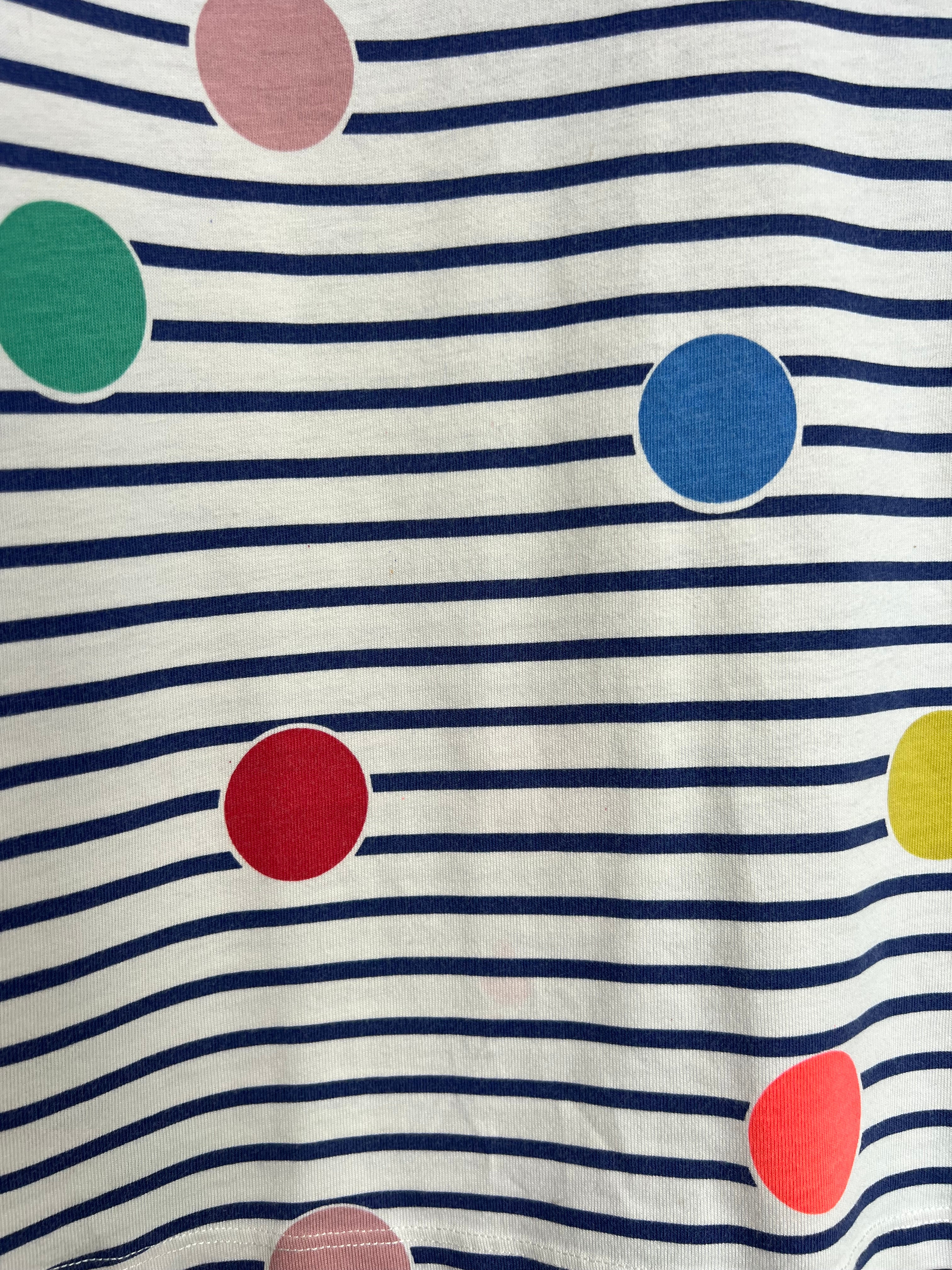 Boden Striped Spot Long-Sleeved Top Age 9-10 Years