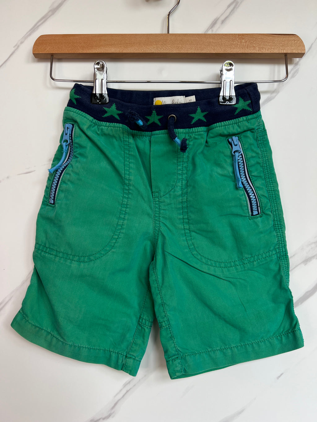 Boden Green Zip Pocket Shorts Age 4 Years