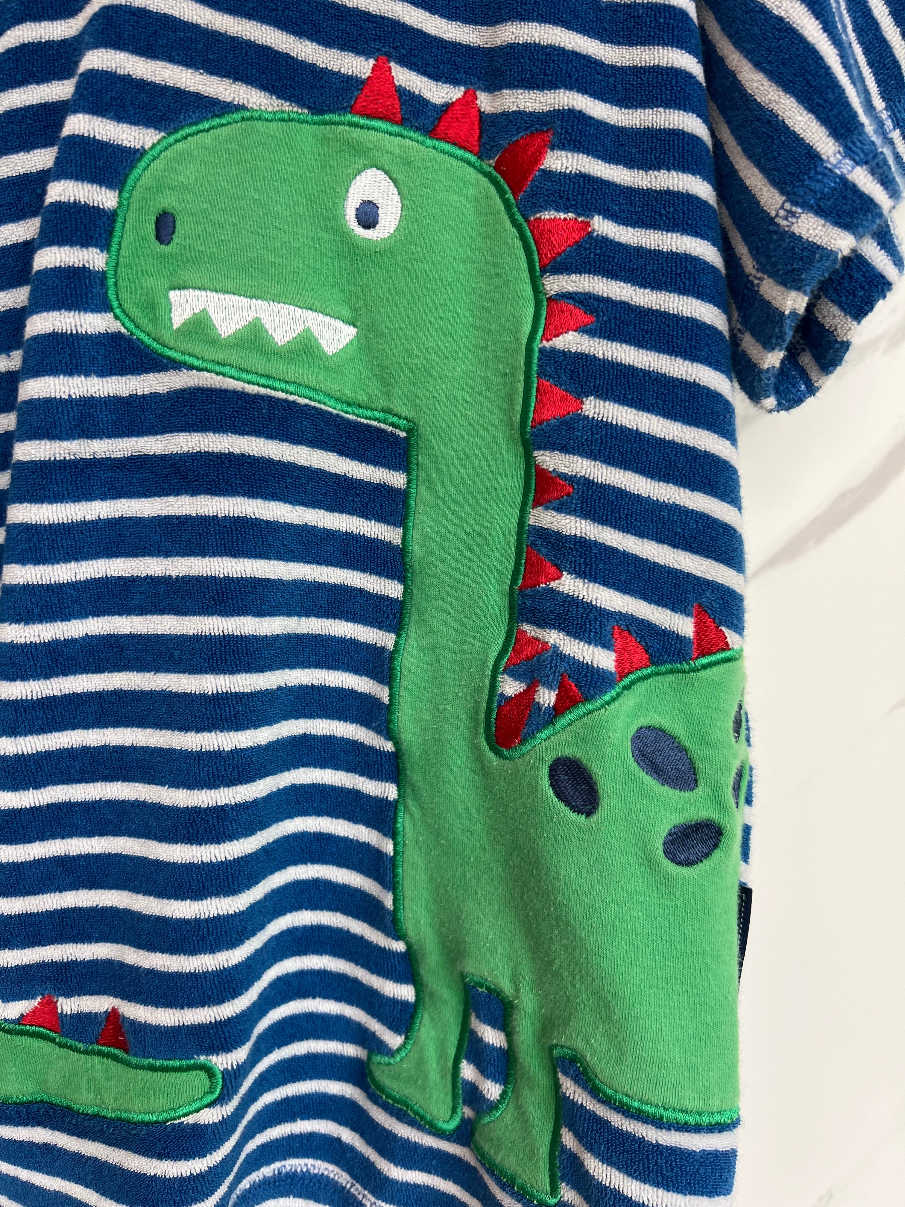 JoJo Maman Bebe Blue & White Striped Beach Cover-Up Age 4-5 Years