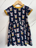 Maxomorra Navy Mouse Skater Dress Age 2-3 Years