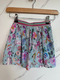 Monsoon Pale Blue Horses & Flowers Skirt Age 3-4 Years