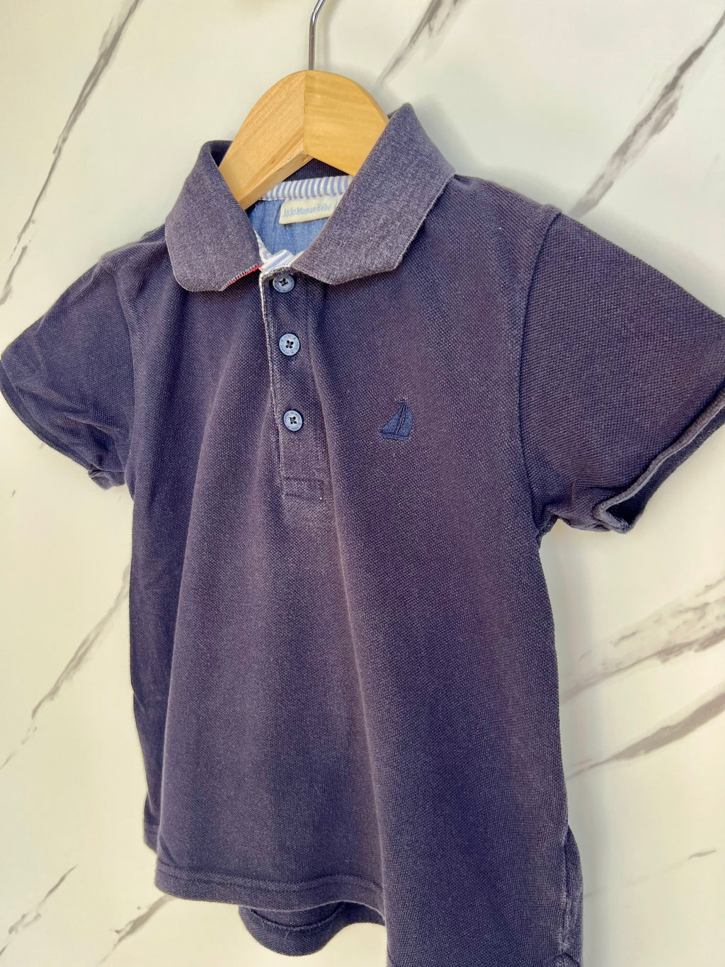 JoJo Maman Bebe Navy Polo Shirt Age 5-6 Years