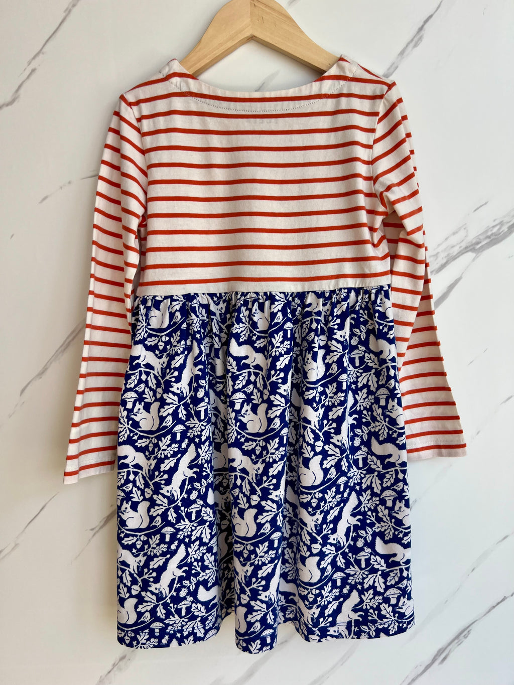 Boden Squirrel Pattern Jersey Dress Age 6-7 Years