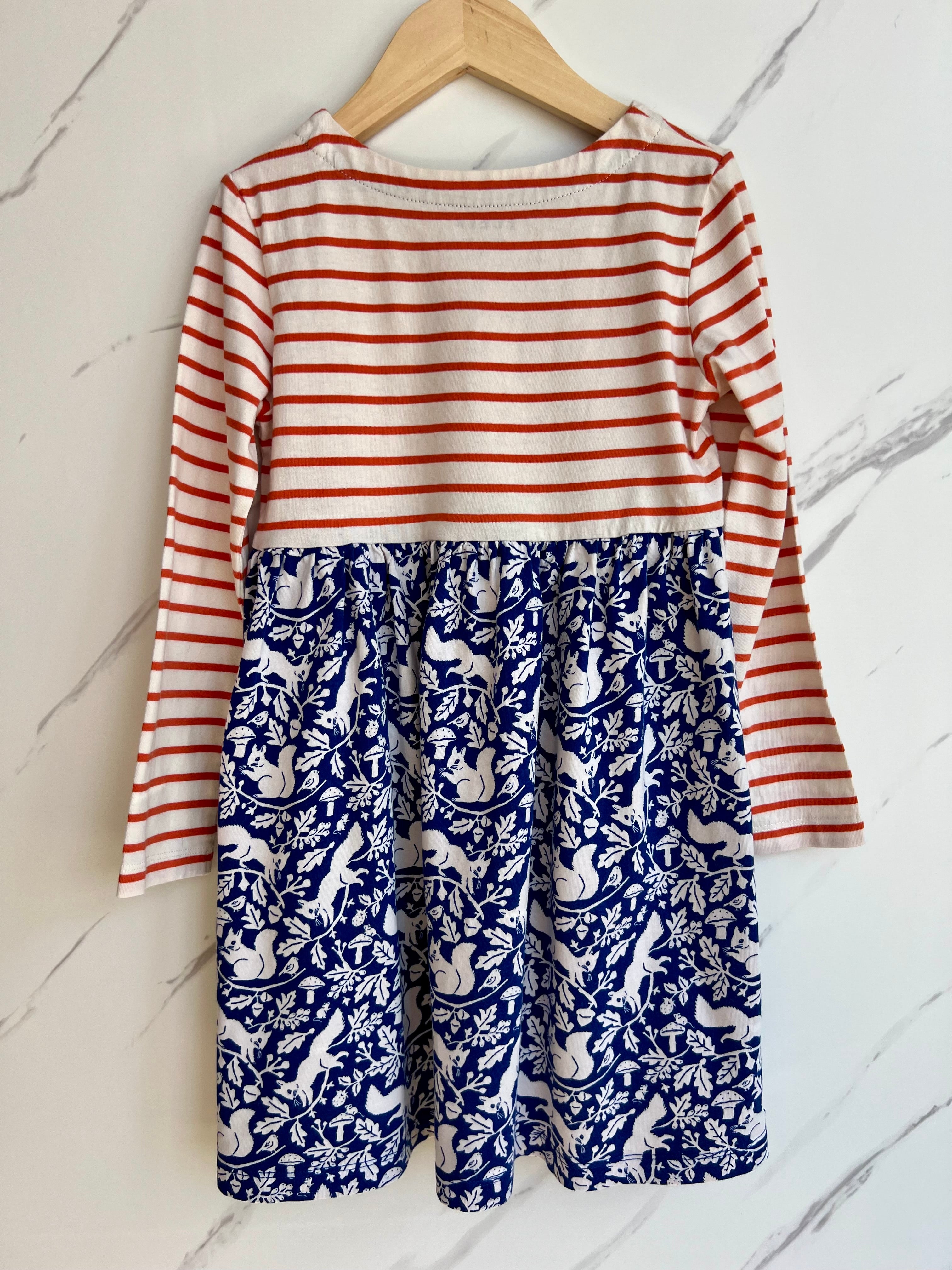 Boden Squirrel Pattern Jersey Dress Age 6-7 Years