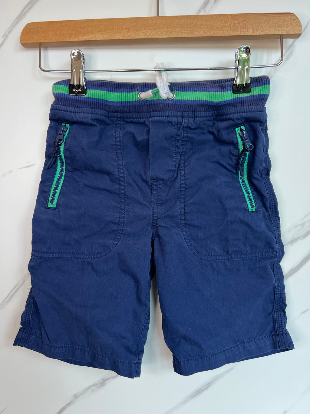 Boden Navy Shorts with Zip Pockets Age 7 Years