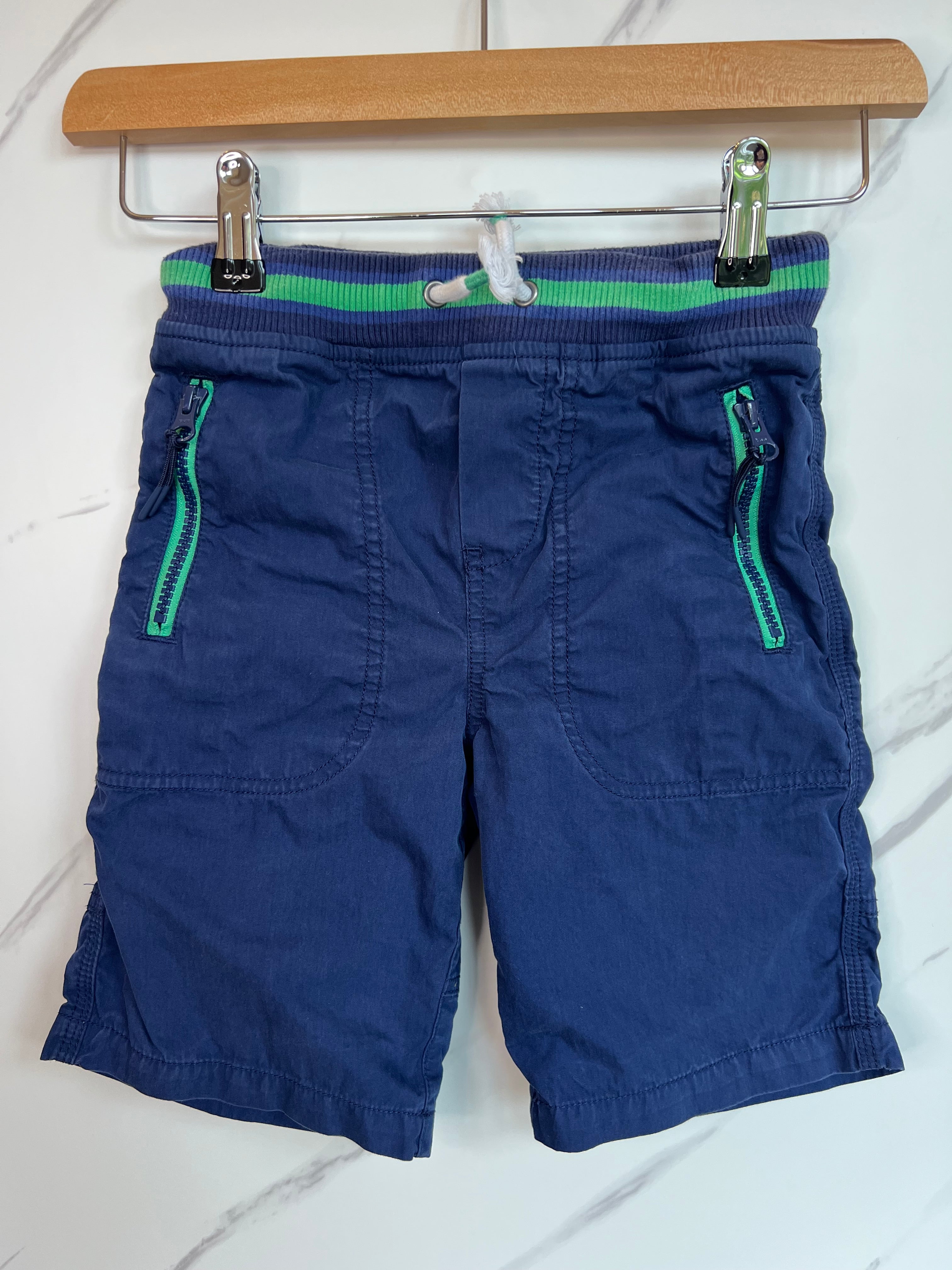Boden Navy Shorts with Zip Pockets Age 7 Years
