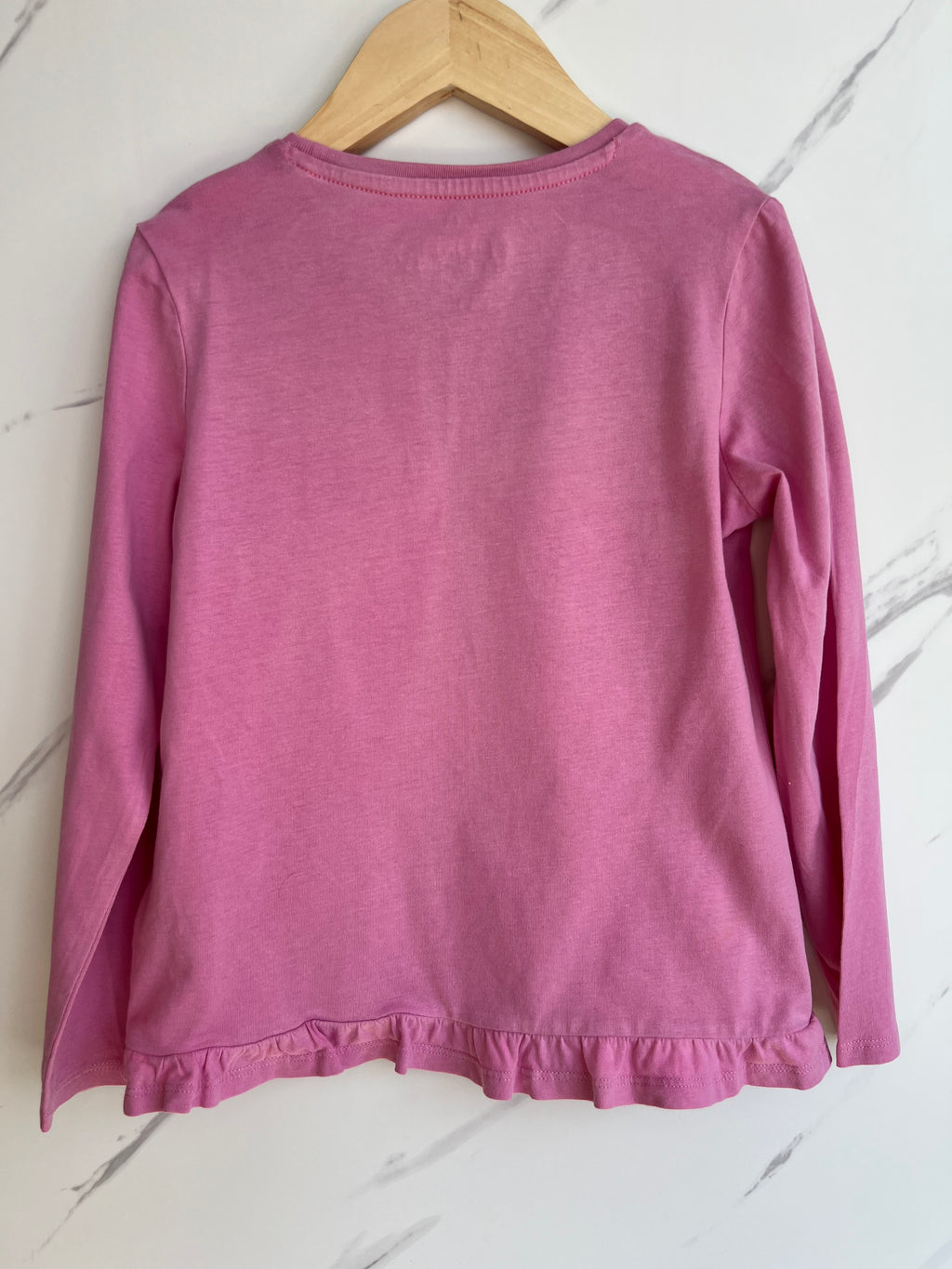 M&S Pink Sequinned Unicorn Long-Sleeved Top Age 6-7 Years