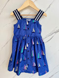 Crew Clothing Co. Blue Boat Summer Dress Age 4-5 Years