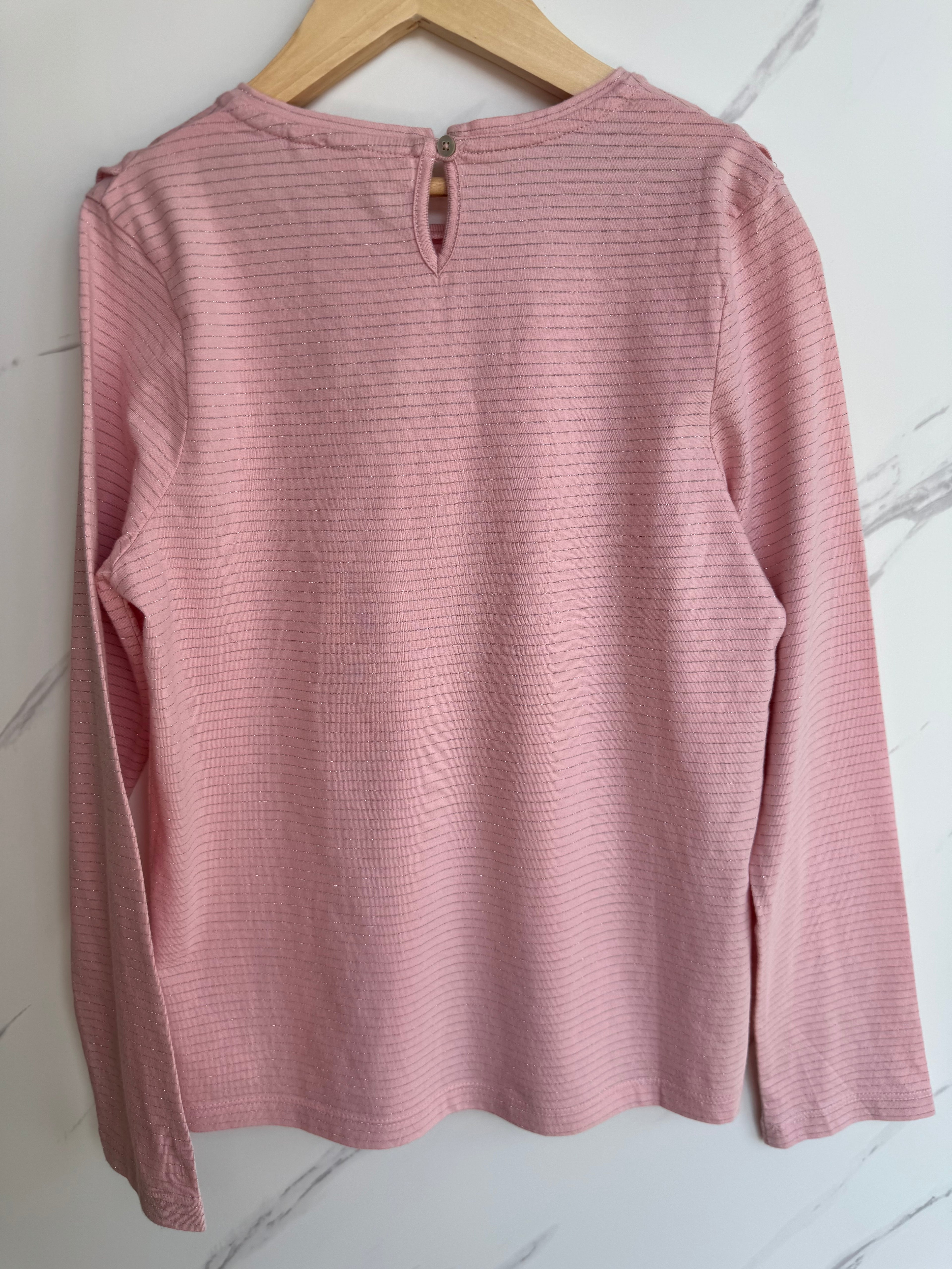 Fatface Pink and Gold Long Sleeved Top Age 10-11 Years