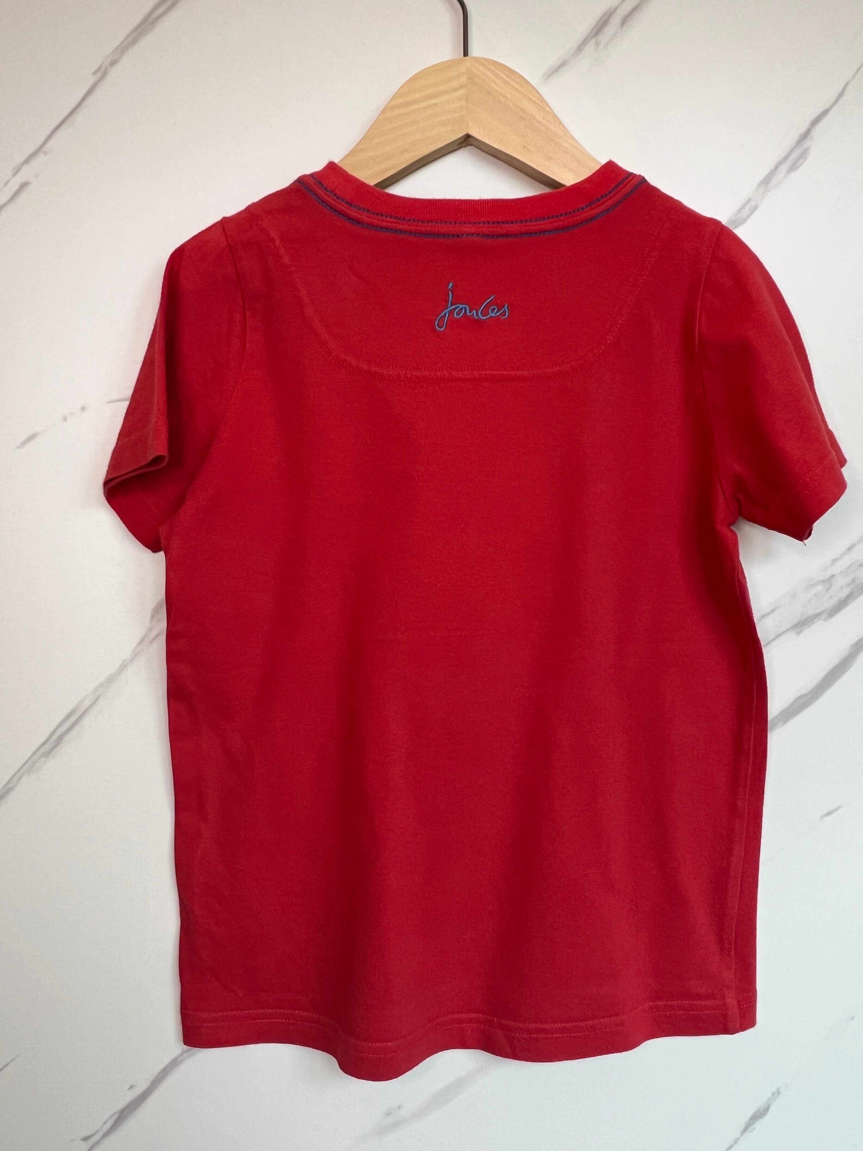 Joules Red "Turtle-y Awesome" T-Shirt Age 5-6 Years