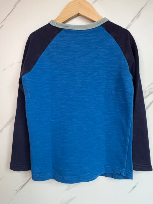 Boden Blue & Navy Long-Sleeved Top Age 5-6 Years